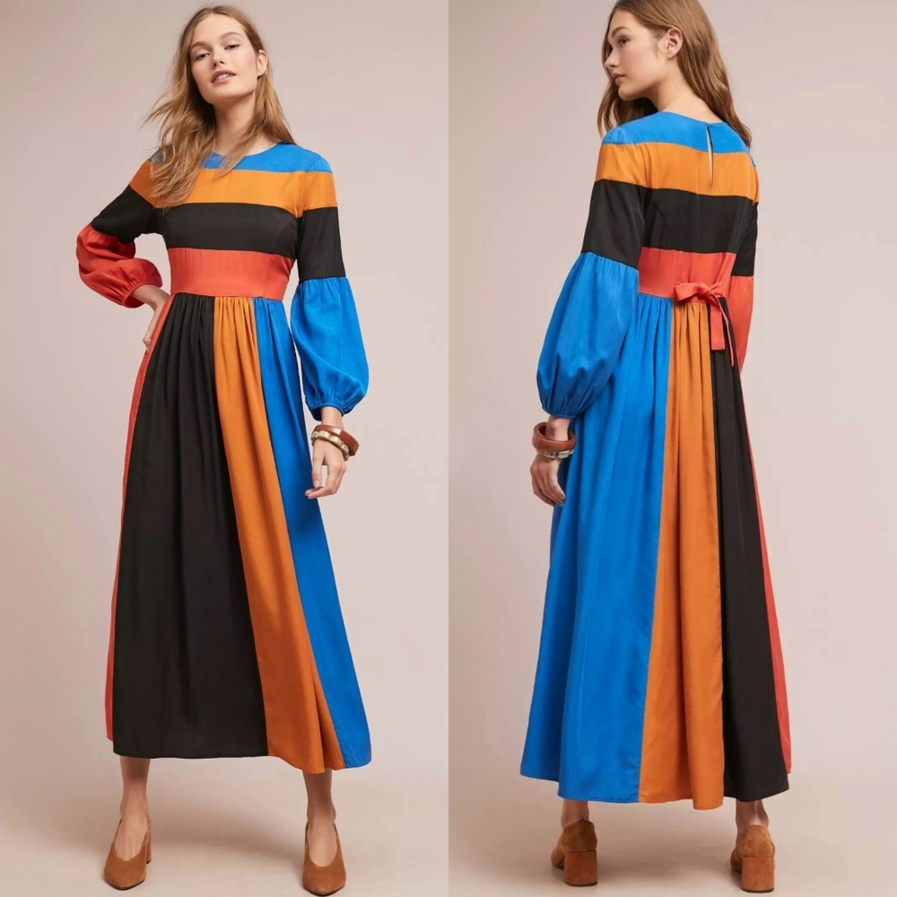 Mara Hoffman Francois Dress Domino Colorblock 4